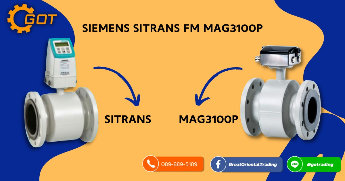 SIEMENS SITRANS FM MAG3100P เหมาะสำหรับใช้กับของเหลวที่นำไฟฟ้าได้  ความดันใช้งานสูงสุด : 16  bar (Full bore sensor, PN10) , 20 bar (Coned bore sensor, PN16), 40 bar (Full bore sensor, PN40) สามารถสั่งพิเศษมาตรฐาน JIS,ANSI ได้