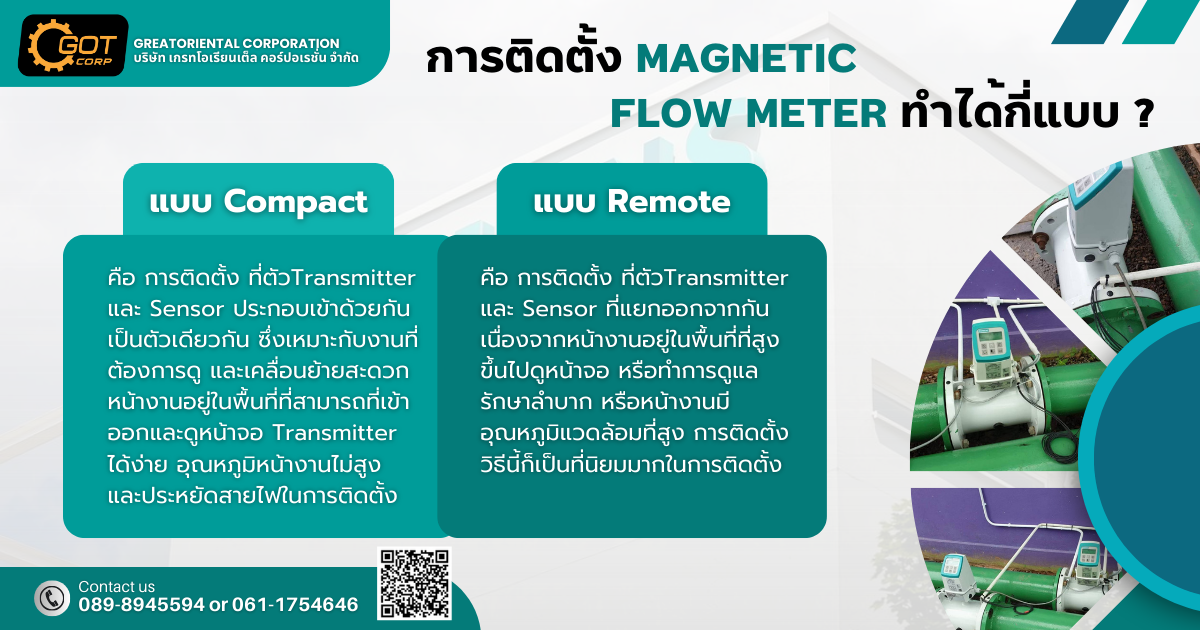 การติดตั้ง Magnetic Flow Meter ที่นิยม มีอยู่ 2 แบบ คือ การติดตั้ง Magnetic Flow Meter ที่นิยม มีอยู่ 2 แบบ คือ