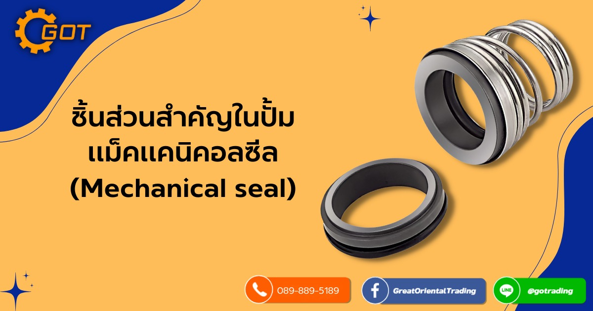 ส่วนประกอบหลักๆของแม็คซีลจะประกอบด้วย 5 ส่วนหลักๆดังนี้ แหวนหลัก (Primary ring) แหวนรอง (Mating ring) ชุดกันรั่วรอง,โอริง (Secondary seal, O-ring & gasket) ชุดสปริง (Spring mechanism) ชุดขับเคลื่อน (Drive mechanism)